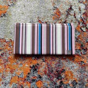 Miche classic shell, striped pink and brown.